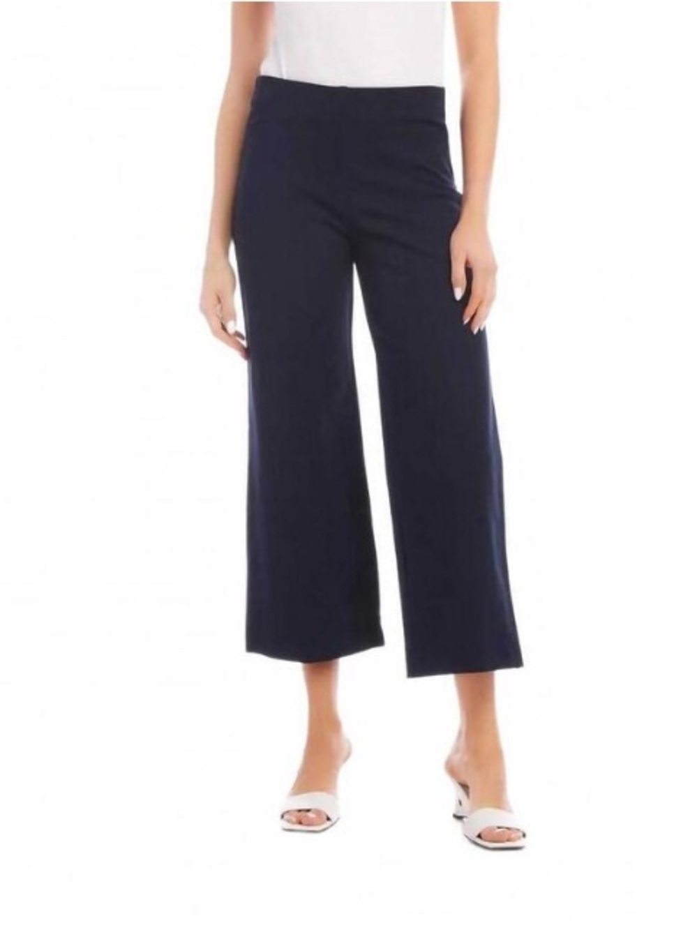 NWT Fifteen Twenty Navy Wide Leg Cropped Pant Medium